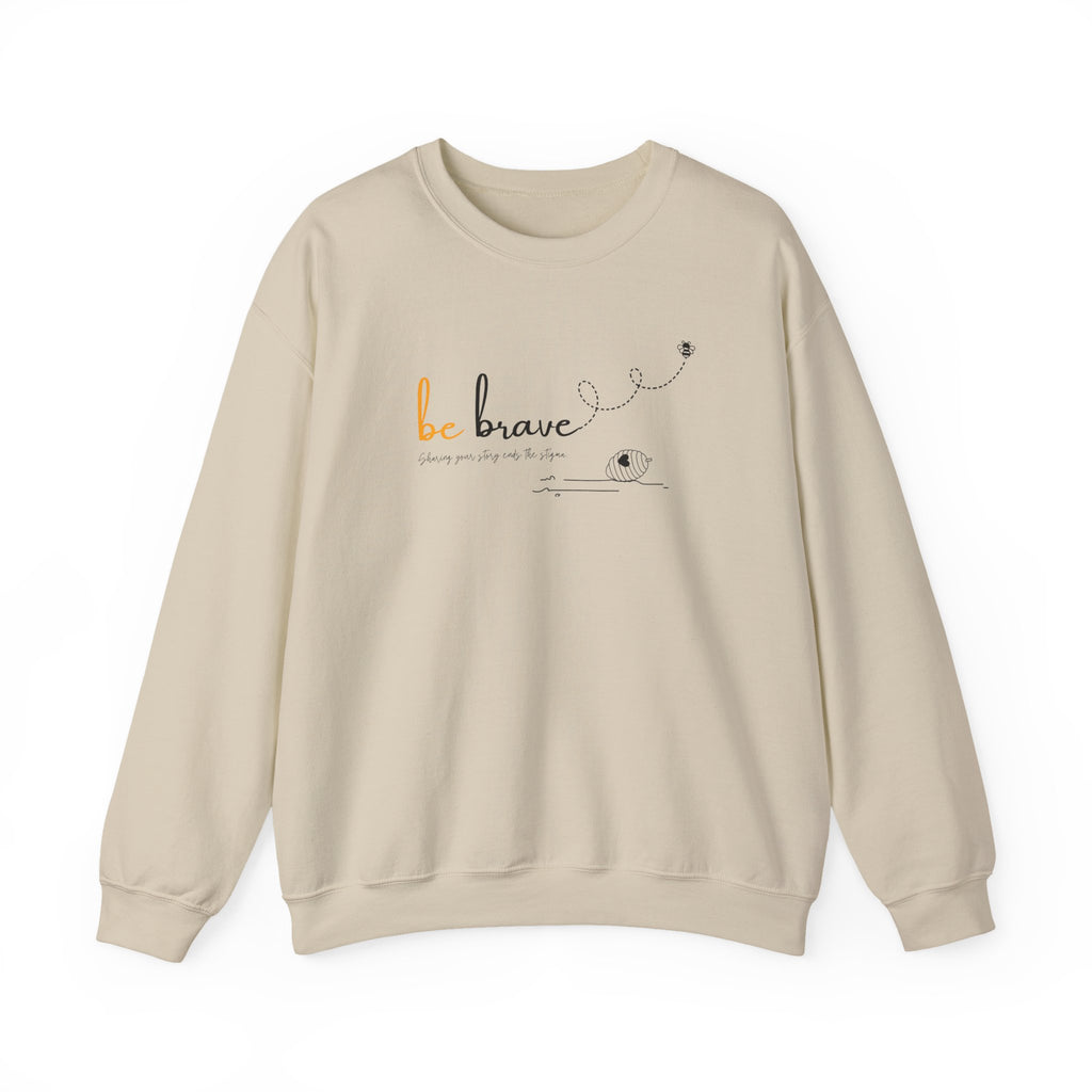 Bee Happy Series - "Be Brave." Unisex Heavy Blend™ Crewneck Sweatshirt
