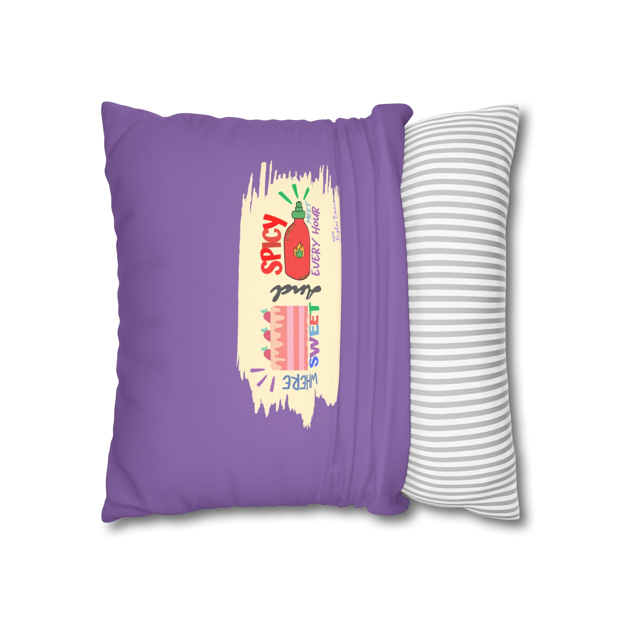 Bipolar Bonnie Series - "Sweet But Scary" and ""Sunshine Little Hurricane" Spun Polyester Square Pillow Case