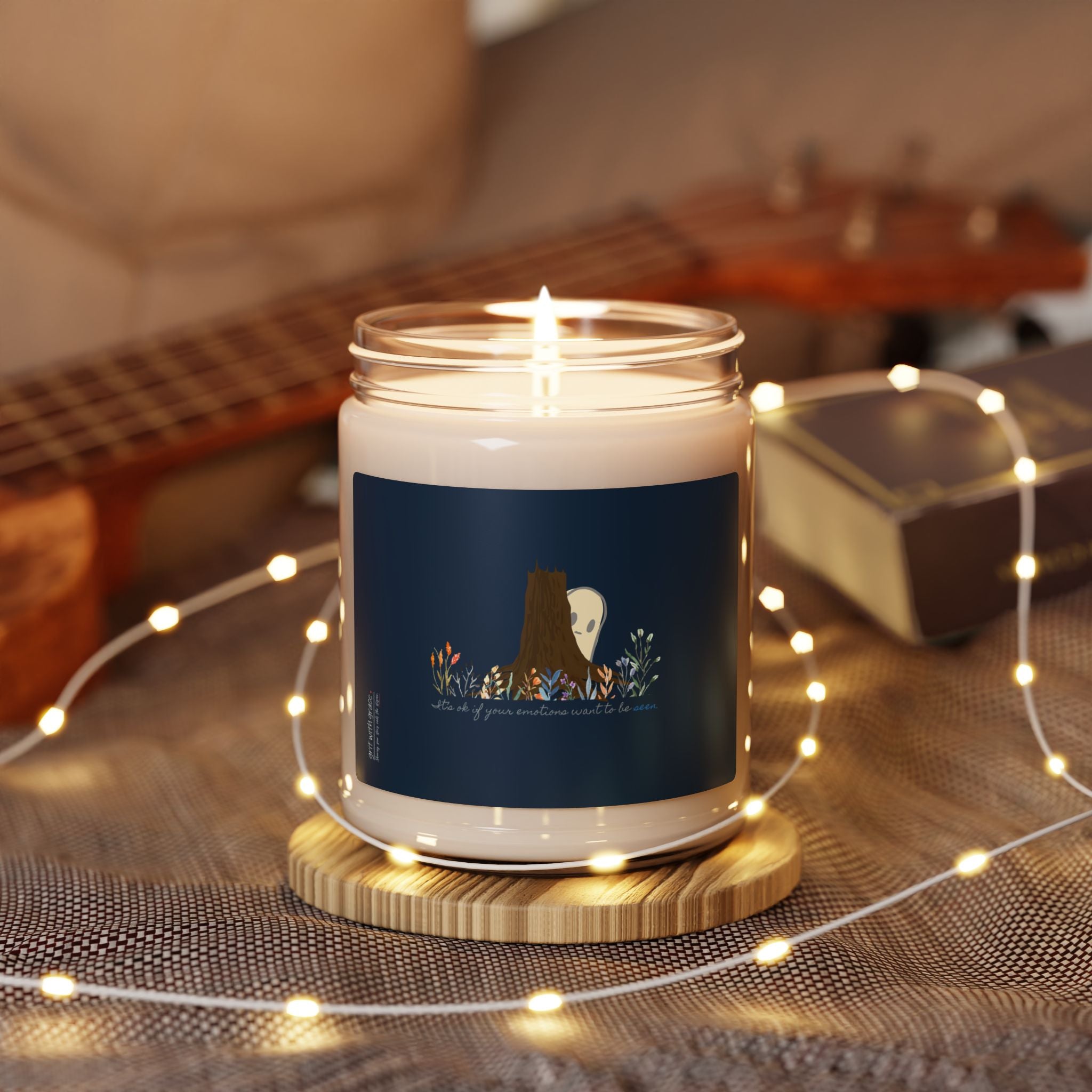 Invisible Ghost Series - "It’s ok if your emotions want to be seen." Scented Soy Candle, 9oz