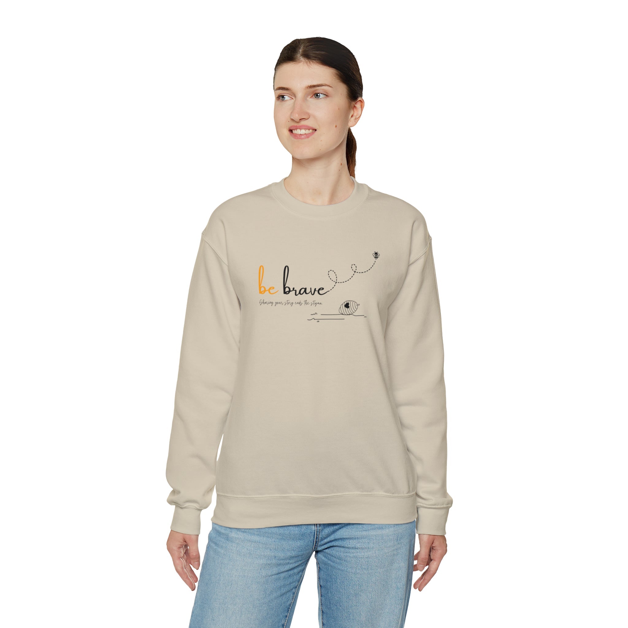 Bee Happy 'Be Bold' Unisex Heavy Blend Crewneck Sweatshirt