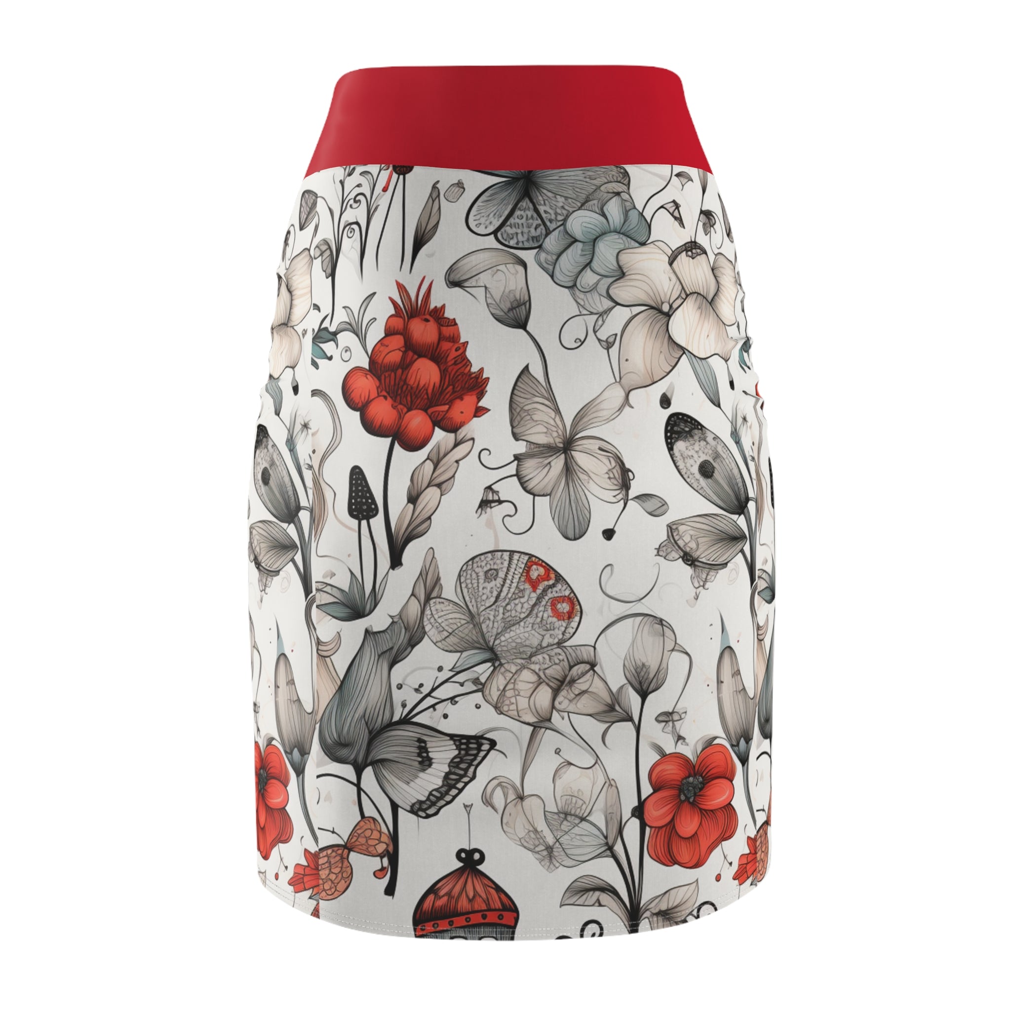 Grit with Grace – Floral Butterfly Pencil Skirt – Open Edition