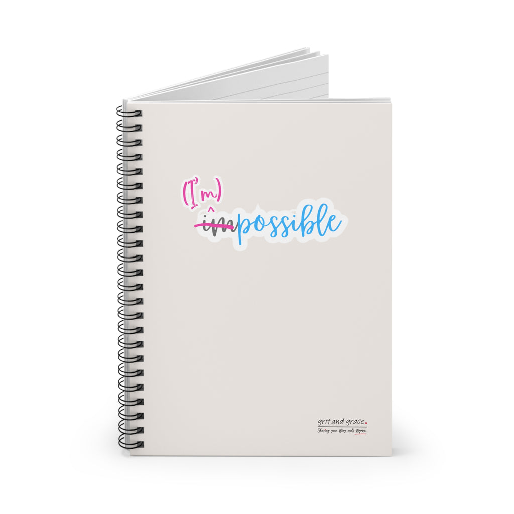Mental Health Matters - "(I'm) possible." Spiral Notebook - Ruled Line