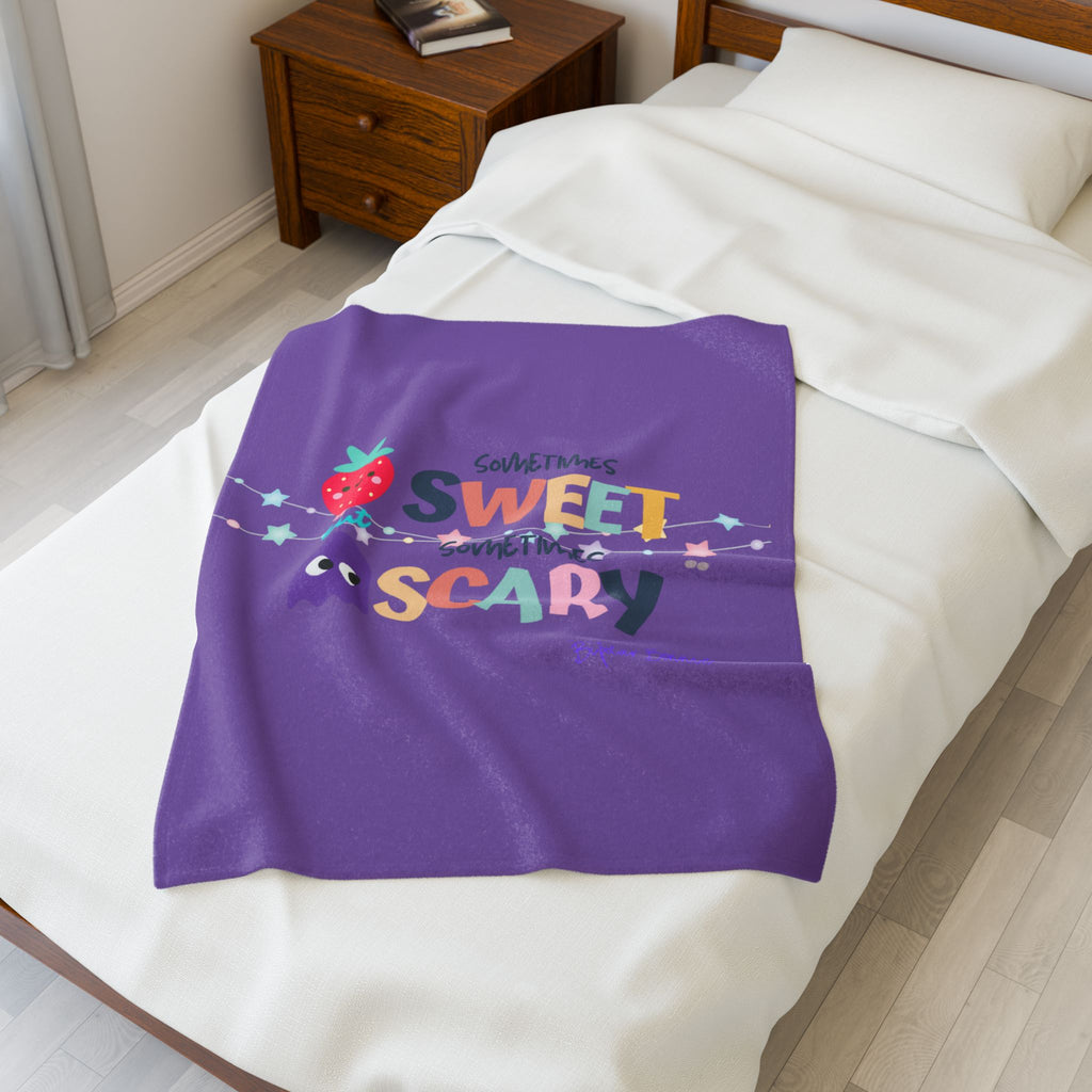 Bipolar Bonnie Series - "Sometimes Sweet But Sometimes Scary" Velveteen Plush Blanket