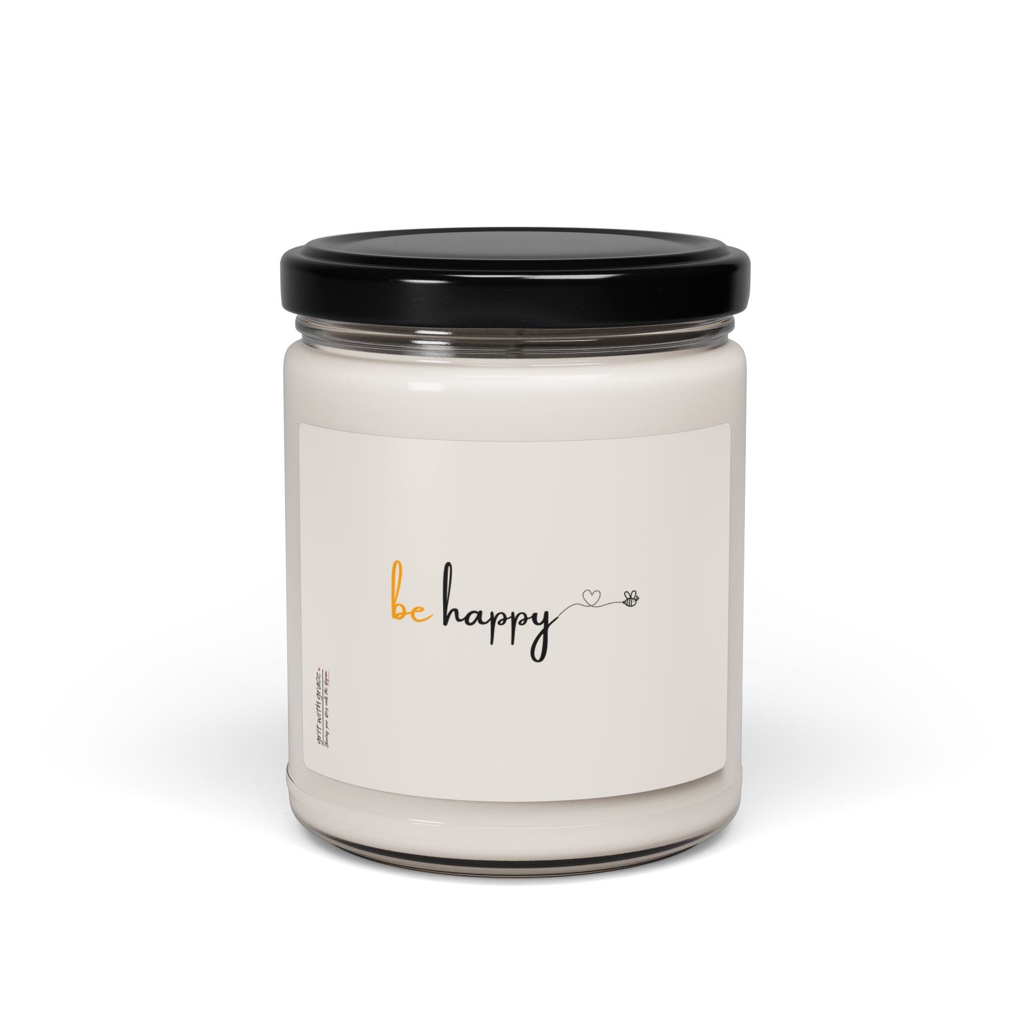 Bee Happy Series - "Be Happy." Scented Soy Candle, 9oz