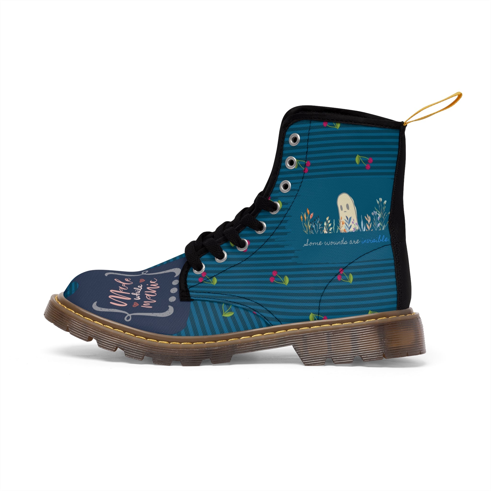 Empowerment Stomp: Invisible Ghost 'Unseen Wounds' Women's Combat Boots