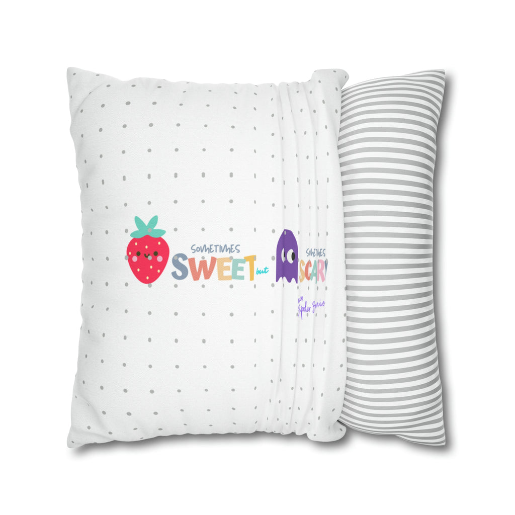 Bipolar Bonnie Series - "Sweet But Scary" and ""Sunshine Little Hurricane" Spun Polyester Square Pillow Case