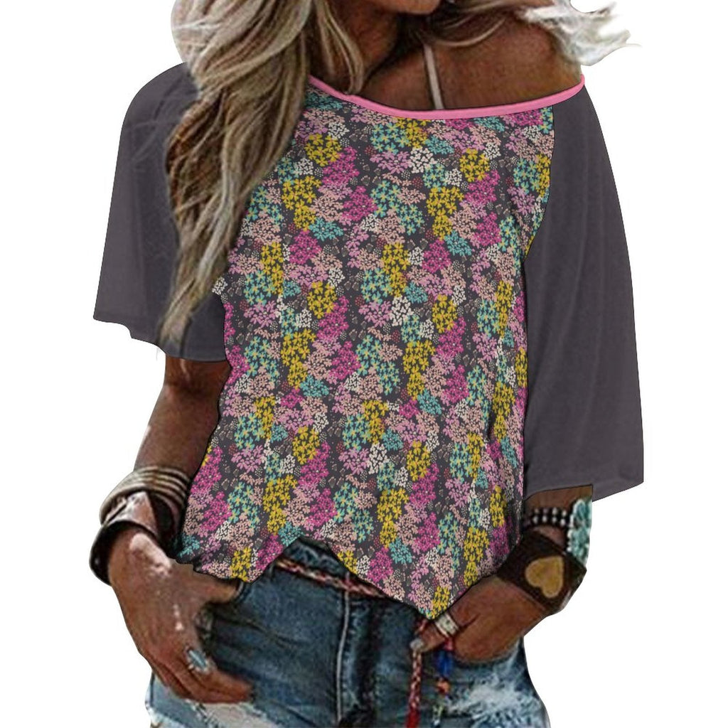 Summer Vibes Women’s Off the Shoulder Half-Sleeve T-shirt