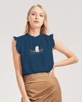 Invisible Ghost 'Invisible Wounds' Women's Ruffle Sleeve Blouse