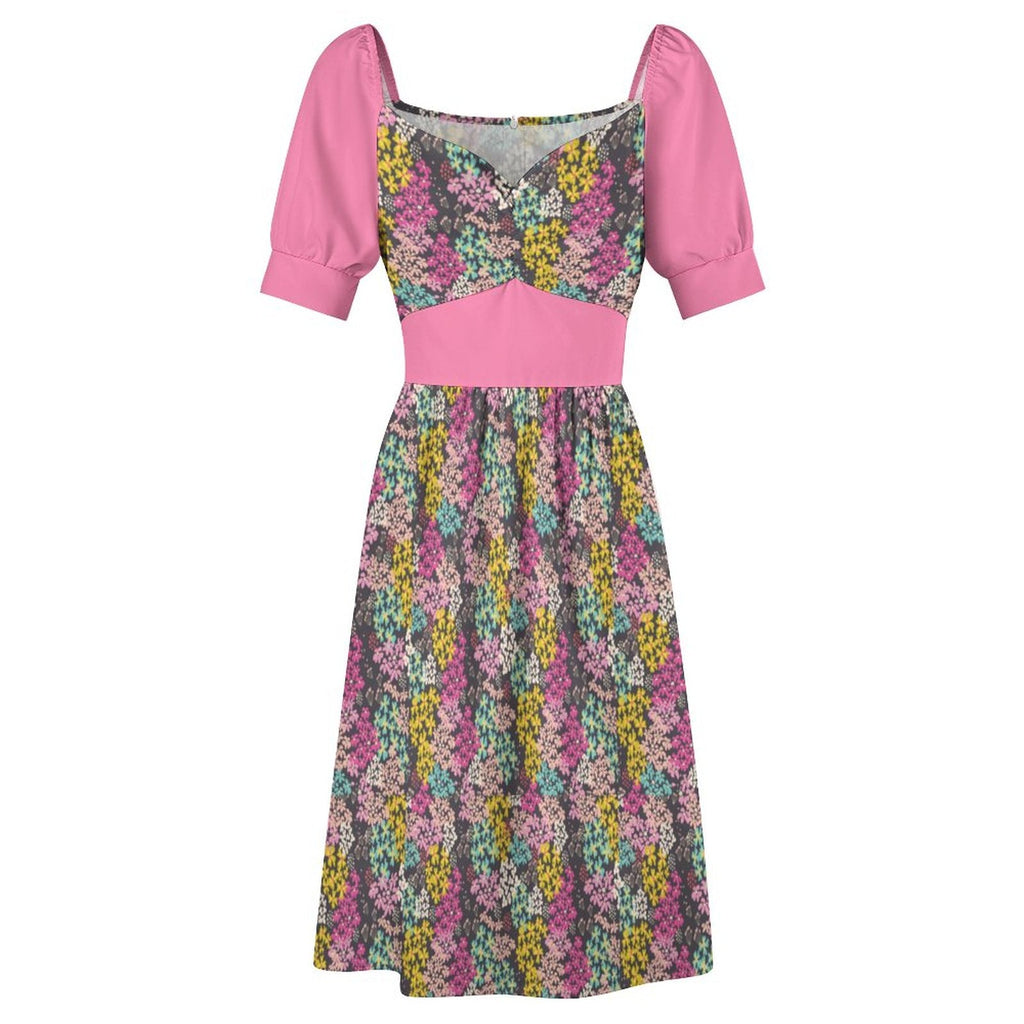 Summer Vibes Short Sleeve V Neck Lovely Dress