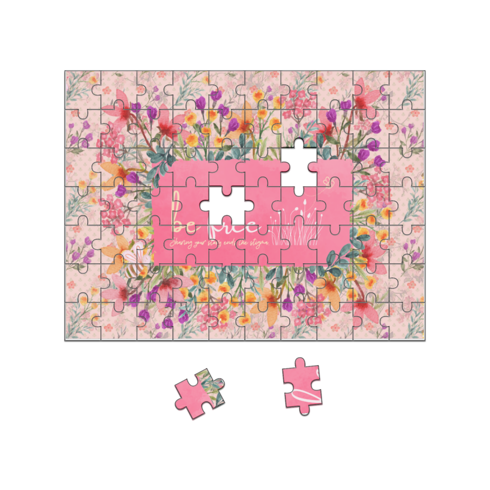 Bee Happy Series 'Embrace Freedom' Jigsaw Puzzles Photo Frame