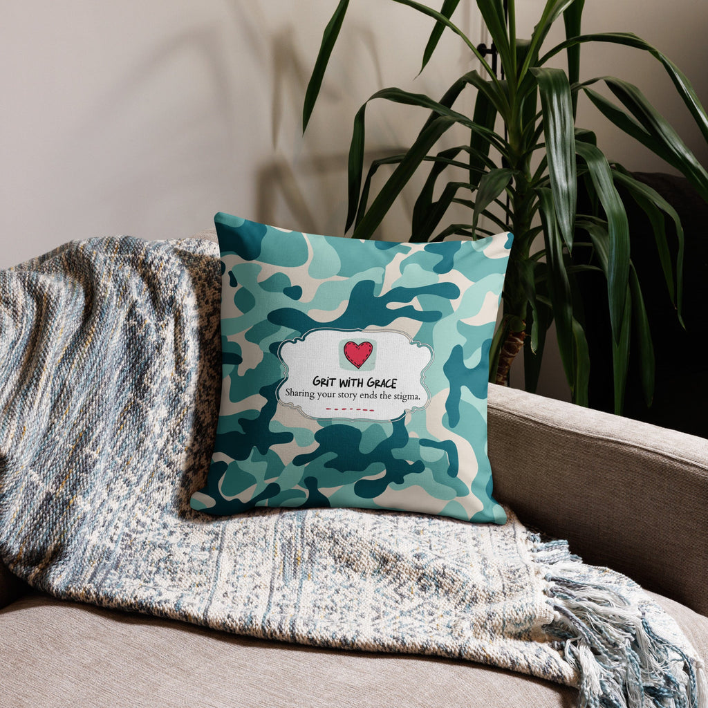 Army Enthusiast Camouflage Premium Throw Pillow
