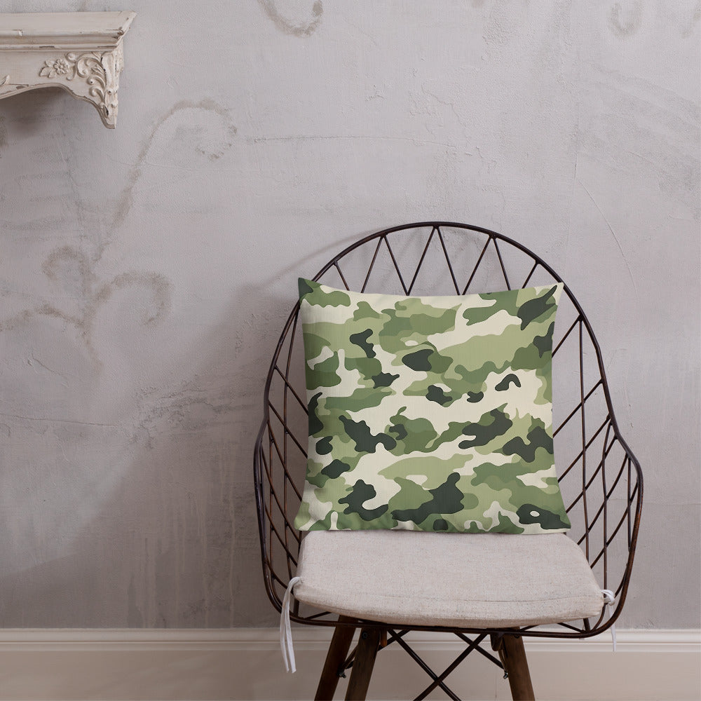 Army Enthusiast Camouflage Premium Throw Pillow