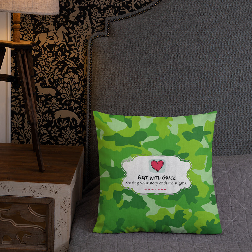 Army Enthusiast Camouflage Premium Throw Pillow