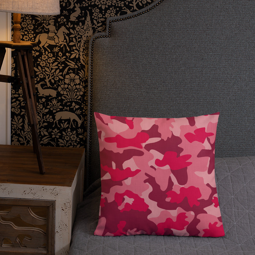 Army Enthusiast Camouflage Premium Throw Pillow