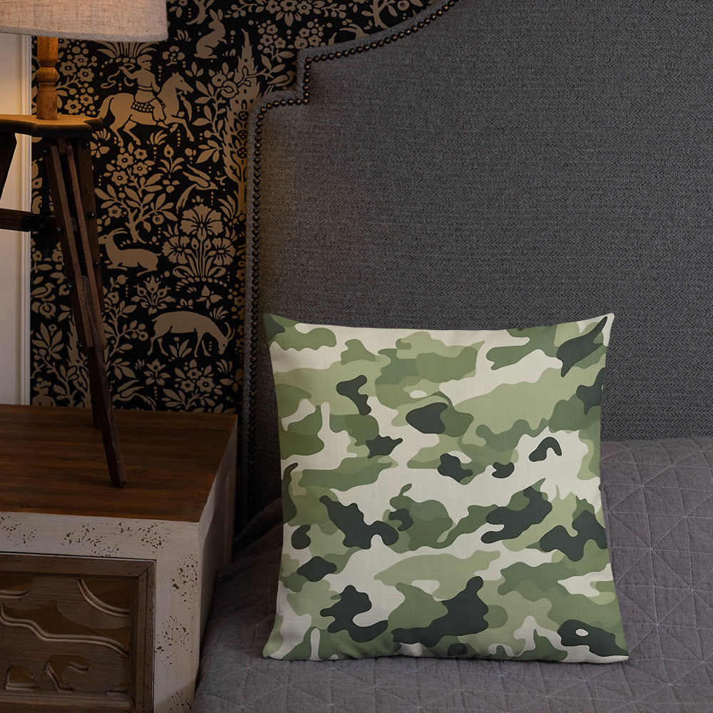 Army Enthusiast Camouflage Premium Throw Pillow