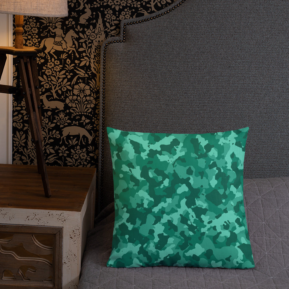 Army Enthusiast Camouflage Premium Throw Pillow