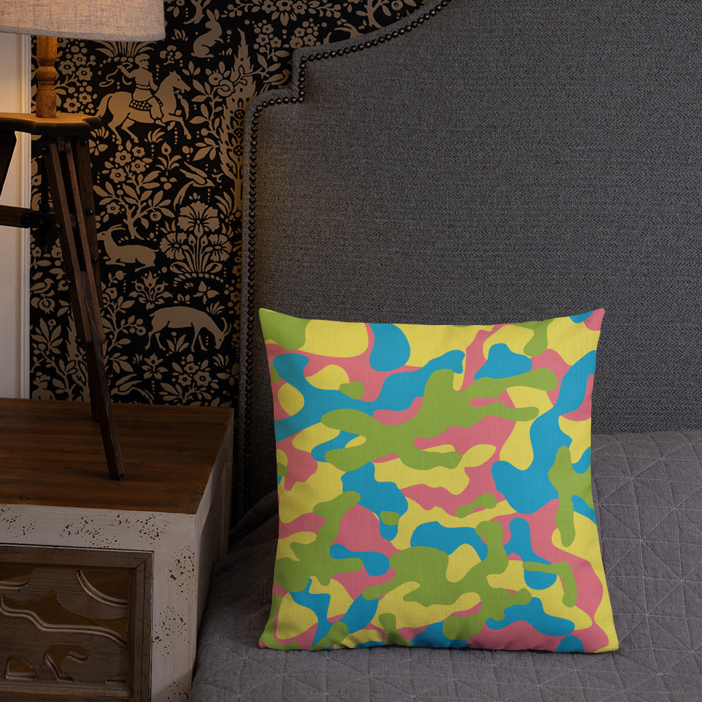 Army Enthusiast Camouflage Premium Throw Pillow