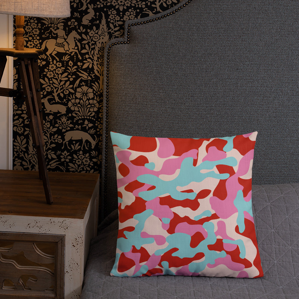 Army Enthusiast Camouflage Premium Throw Pillow