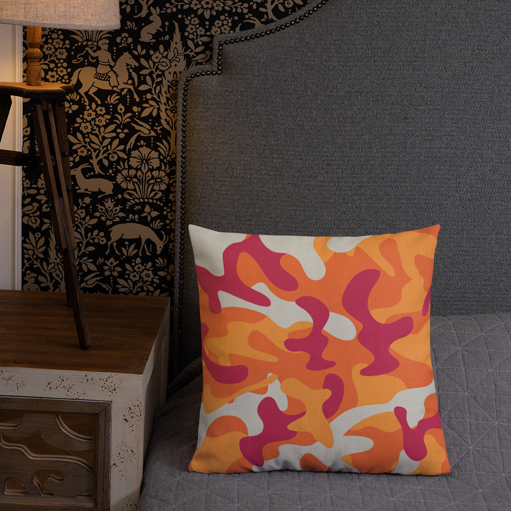 Army Enthusiast Camouflage Premium Throw Pillow