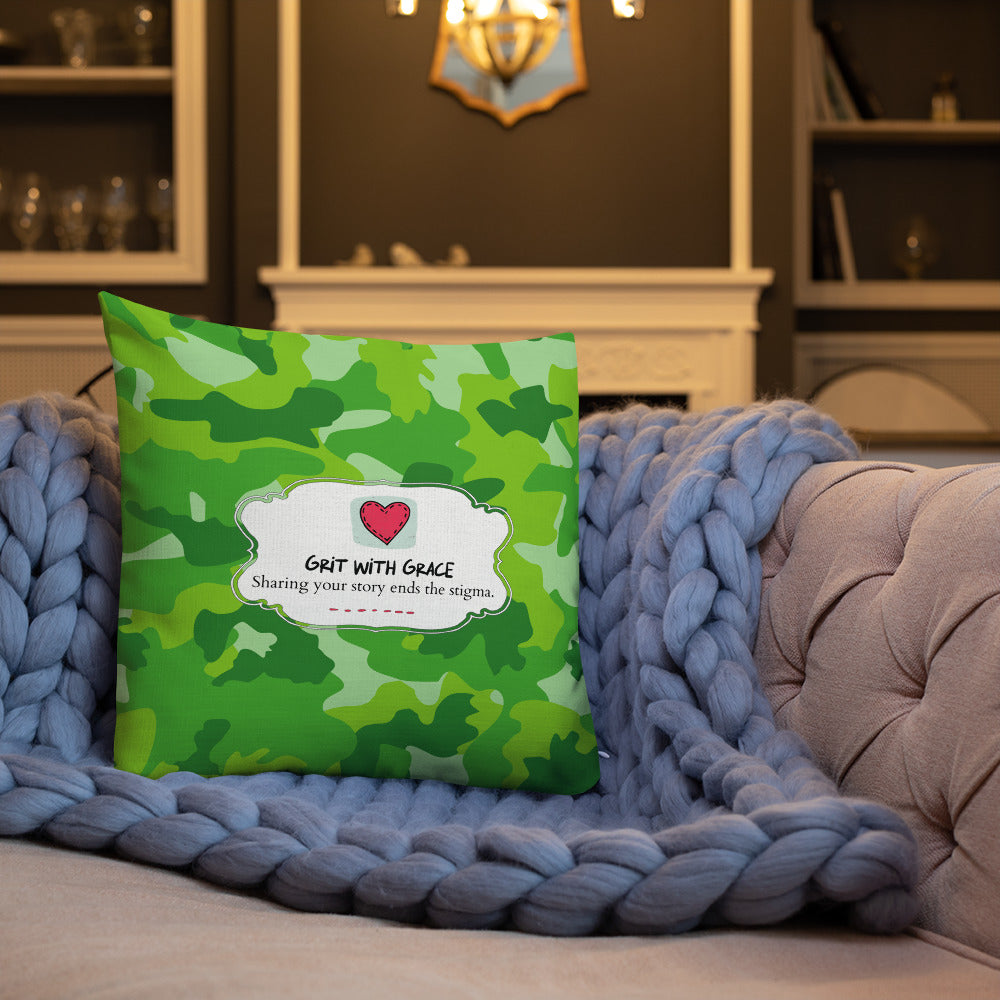 Army Enthusiast Camouflage Premium Throw Pillow