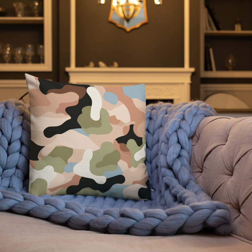 Army Enthusiast Camouflage Premium Throw Pillow