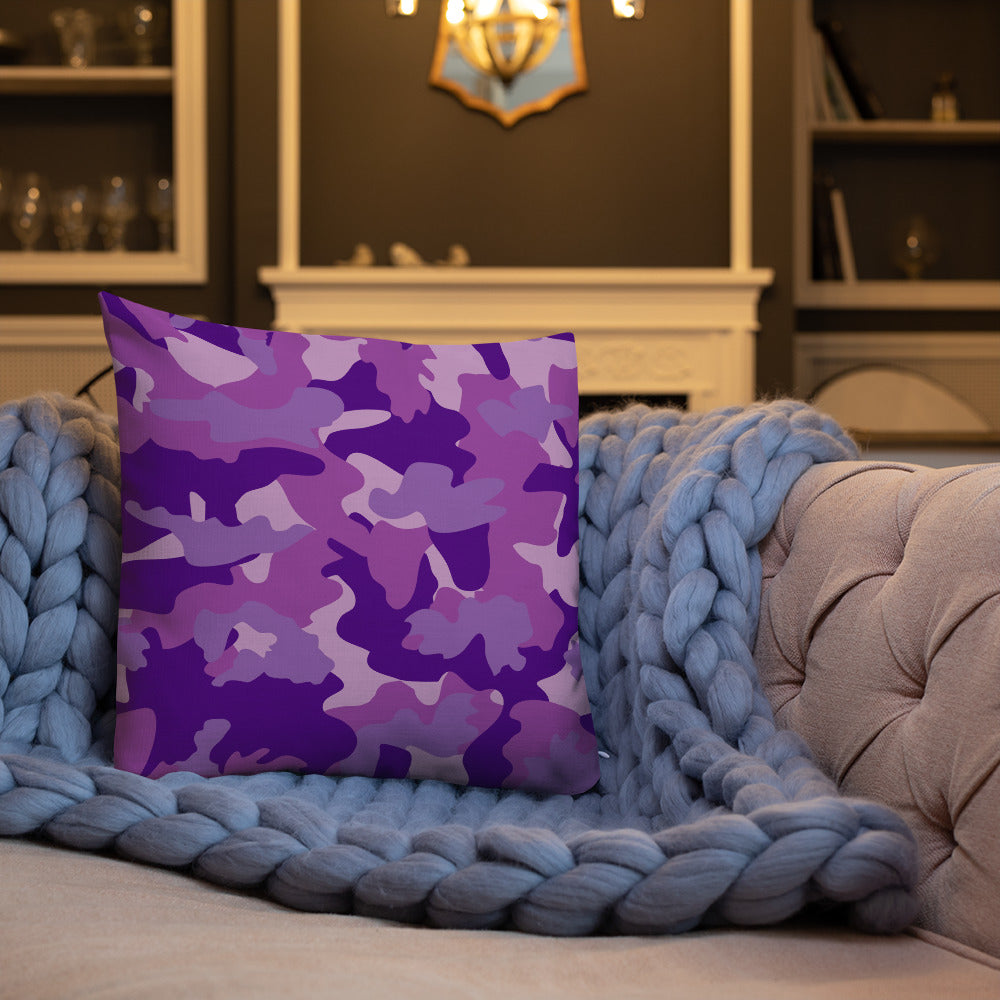 Army Enthusiast Camouflage Premium Throw Pillow