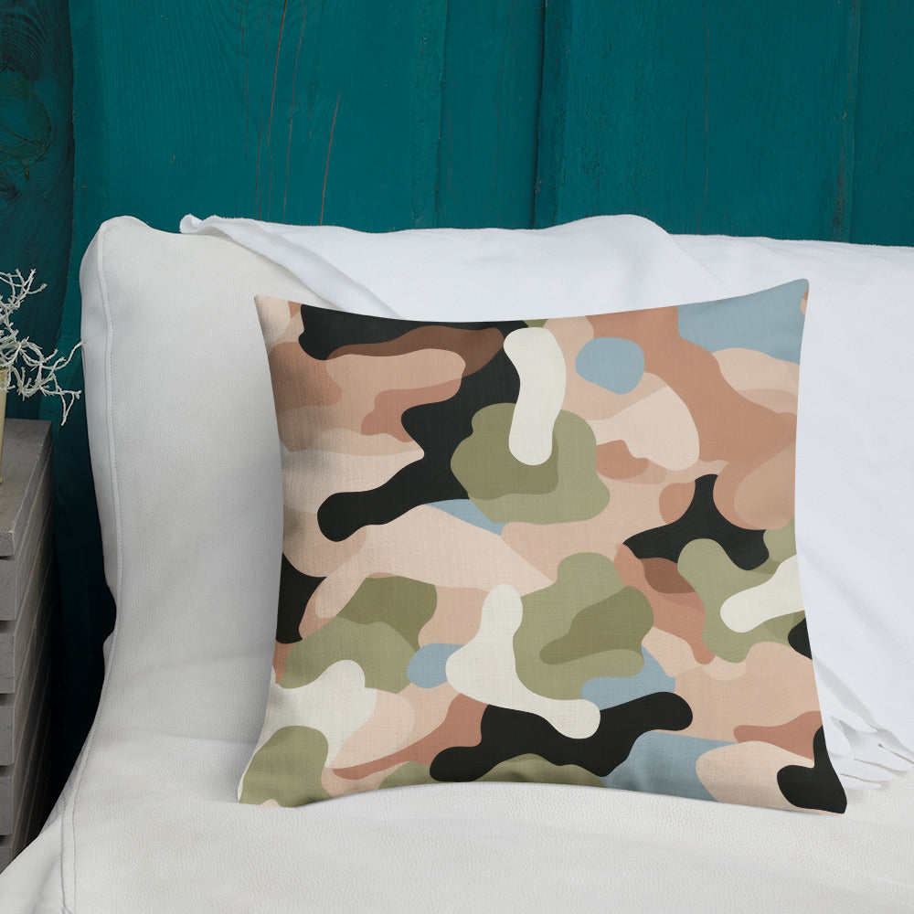 Army Enthusiast Camouflage Premium Throw Pillow