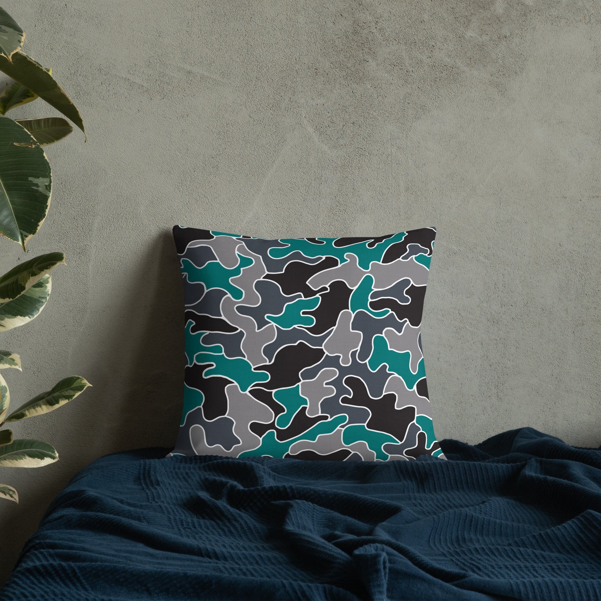 Army Enthusiast Camouflage Premium Throw Pillow