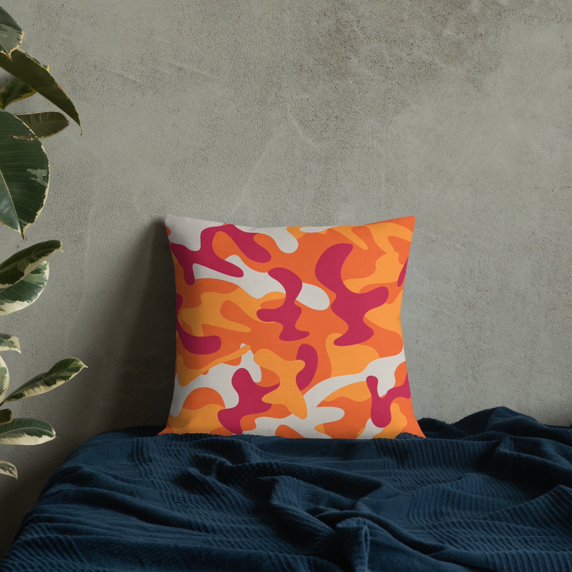 Army Enthusiast Camouflage Premium Throw Pillow
