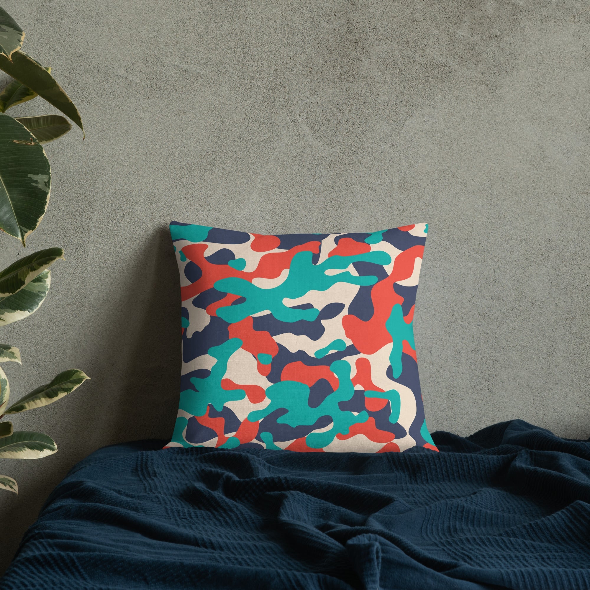 Army Enthusiast Camouflage Premium Throw Pillow