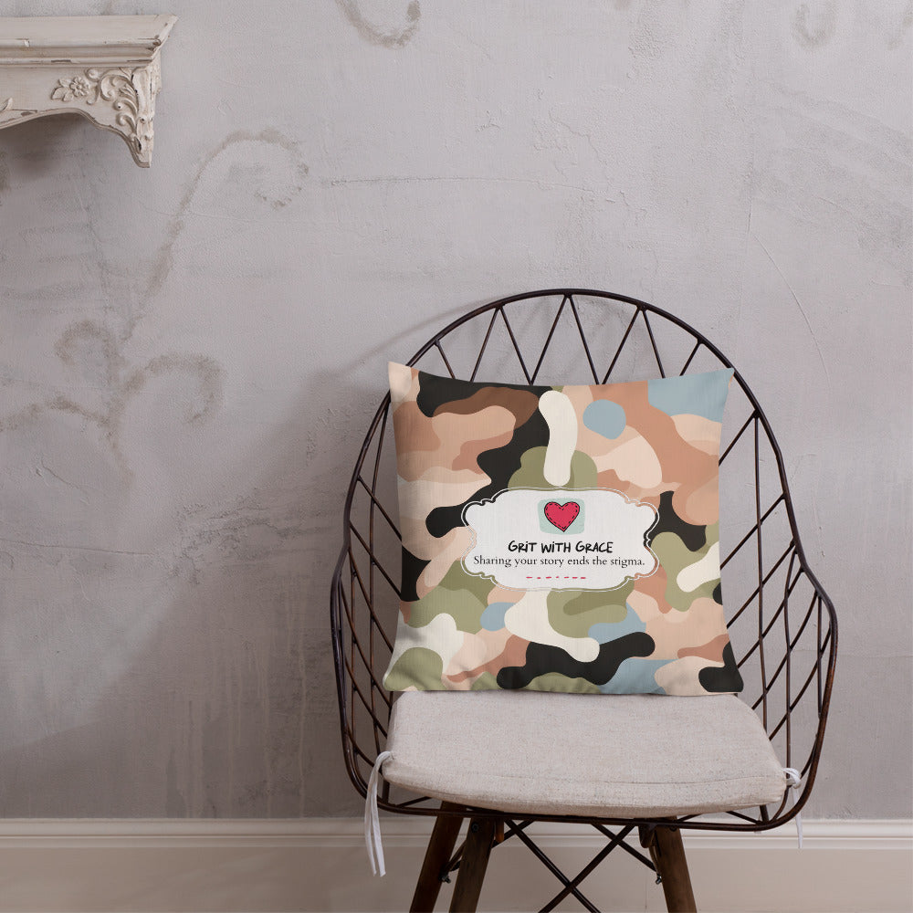 Army Enthusiast Camouflage Premium Throw Pillow