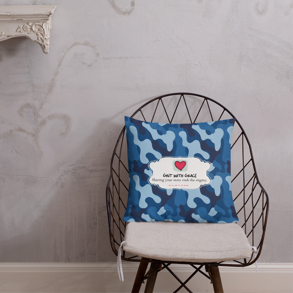 Army Enthusiast Camouflage Premium Throw Pillow