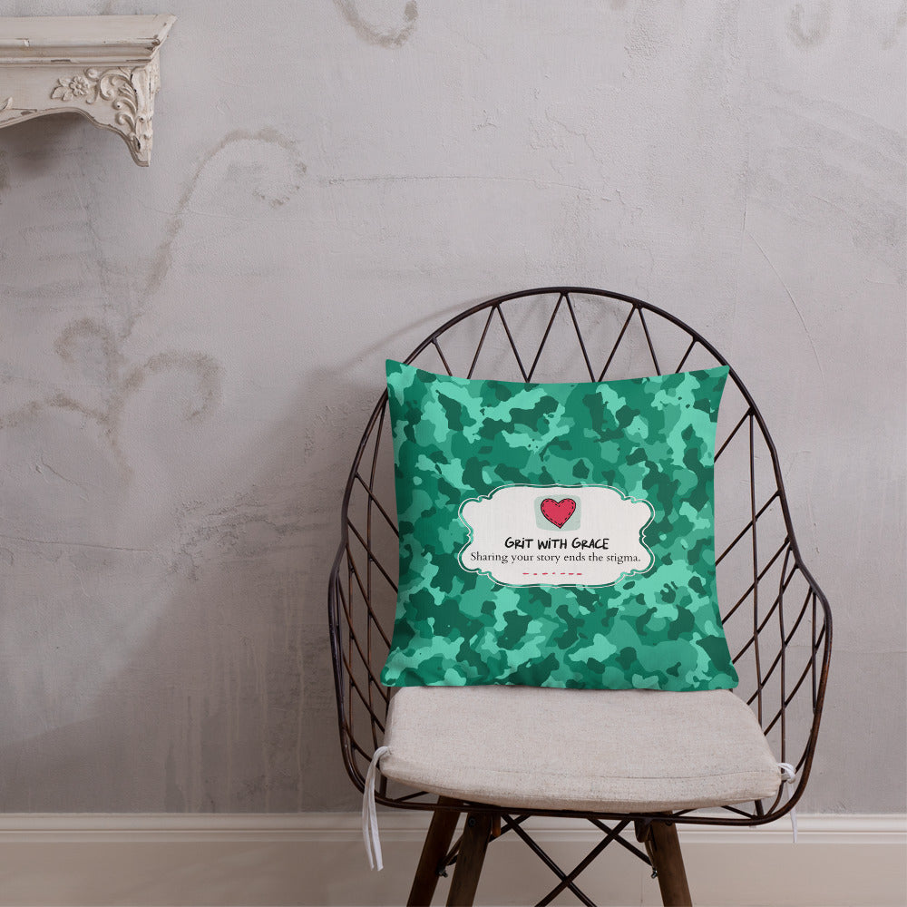 Army Enthusiast Camouflage Premium Throw Pillow
