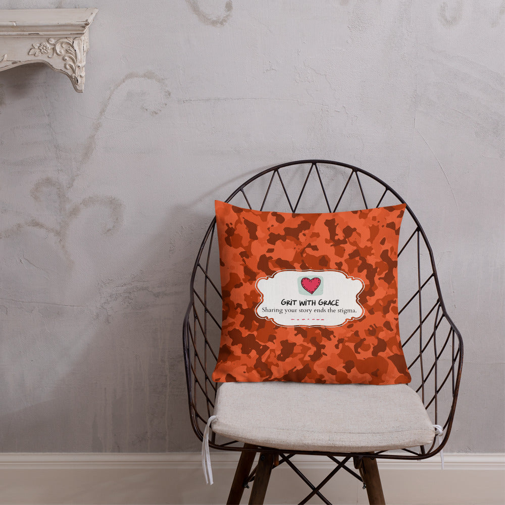 Army Enthusiast Camouflage Premium Throw Pillow