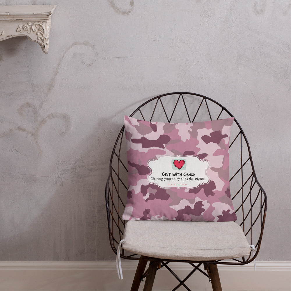 Army Enthusiast Camouflage Premium Throw Pillow