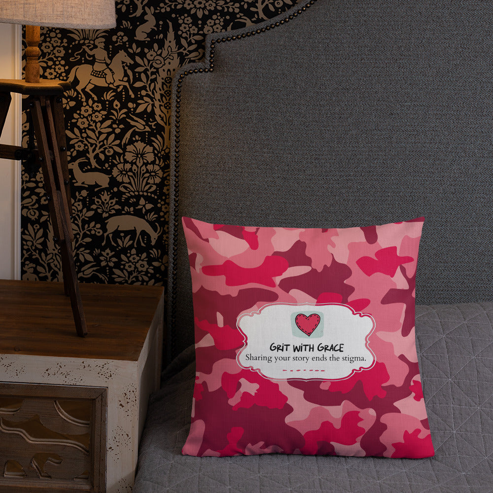 Army Enthusiast Camouflage Premium Throw Pillow