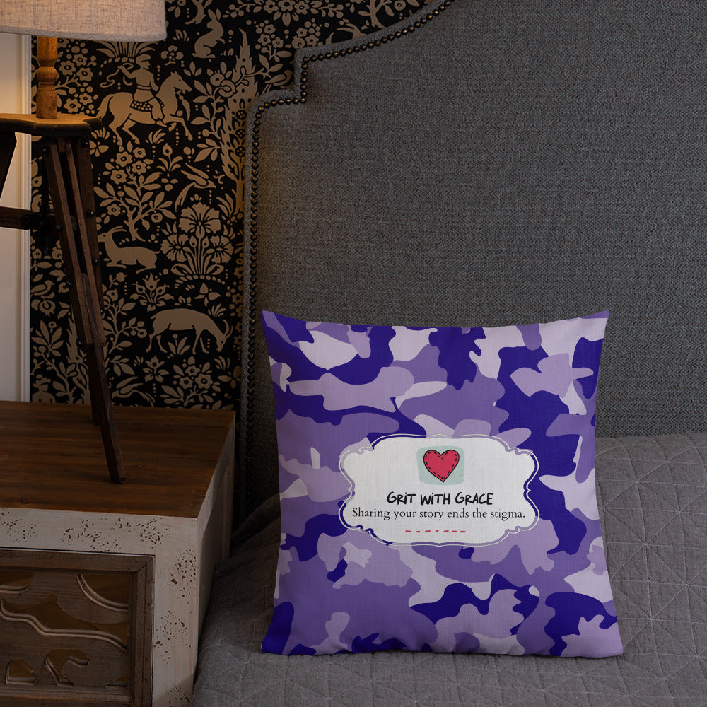 Army Enthusiast Camouflage Premium Throw Pillow
