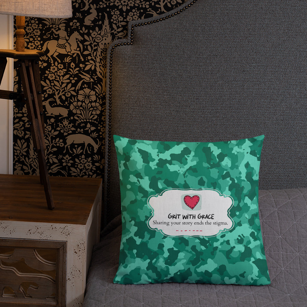 Army Enthusiast Camouflage Premium Throw Pillow
