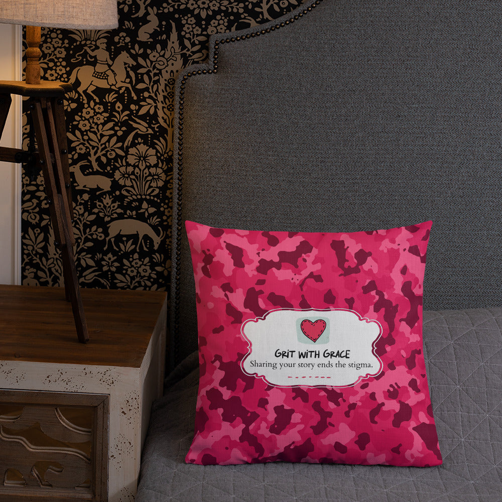 Army Enthusiast Camouflage Premium Throw Pillow