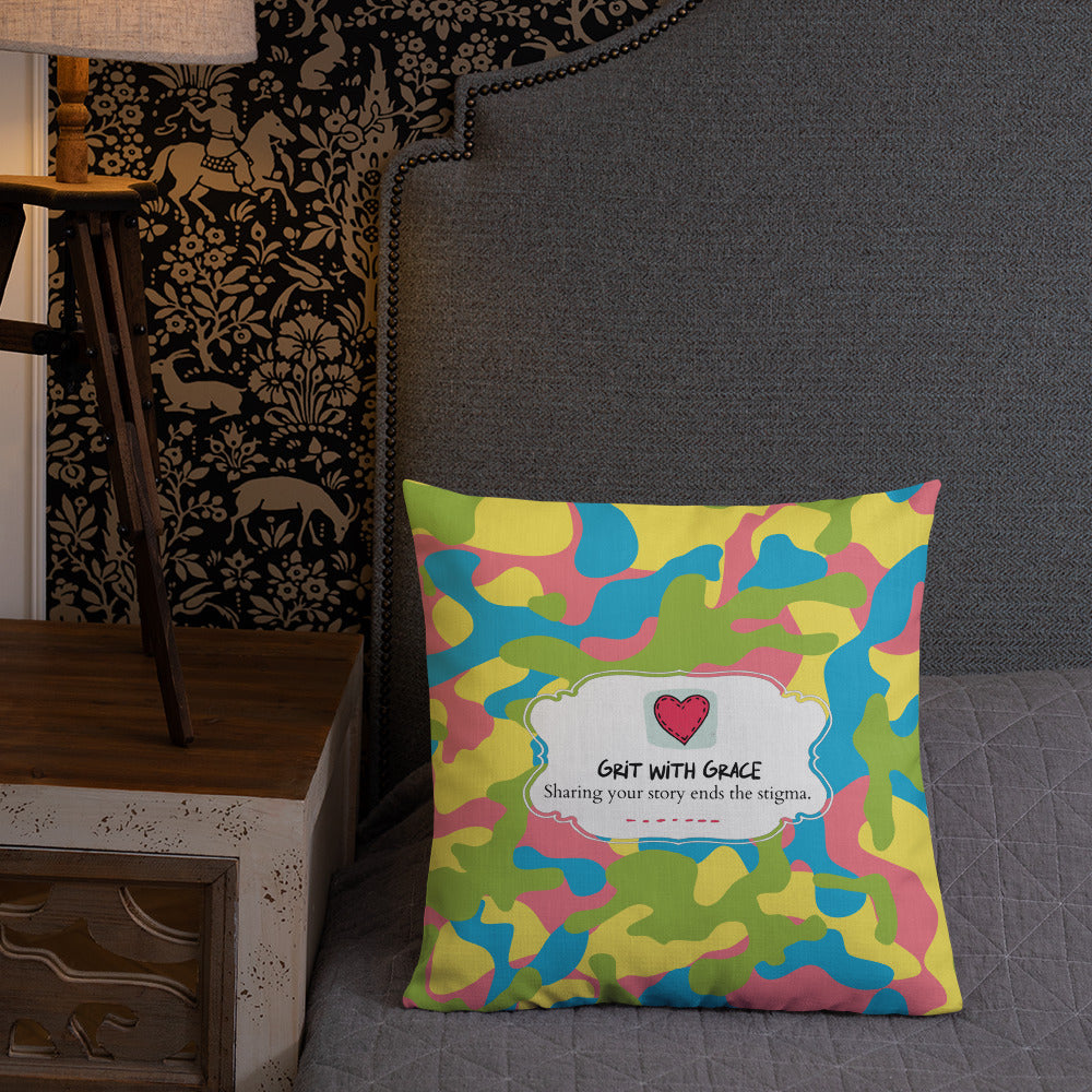 Army Enthusiast Camouflage Premium Throw Pillow