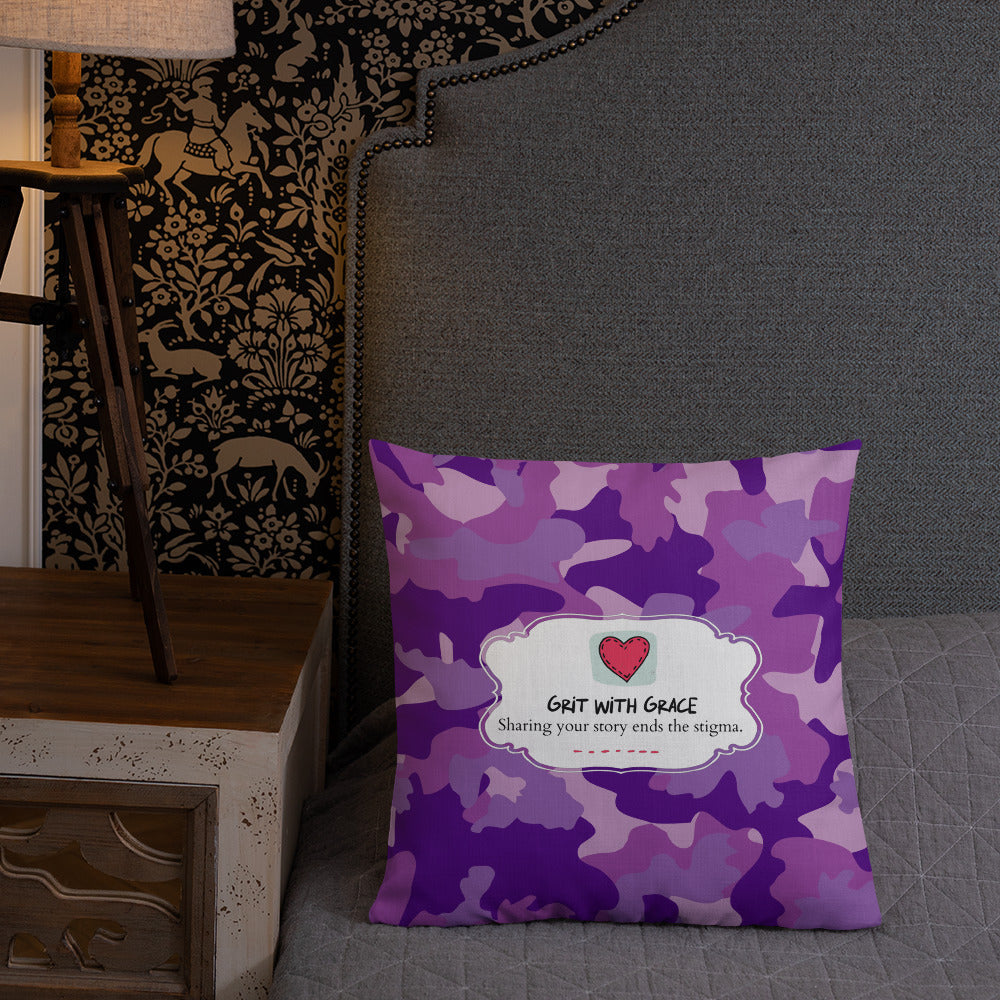 Army Enthusiast Camouflage Premium Throw Pillow