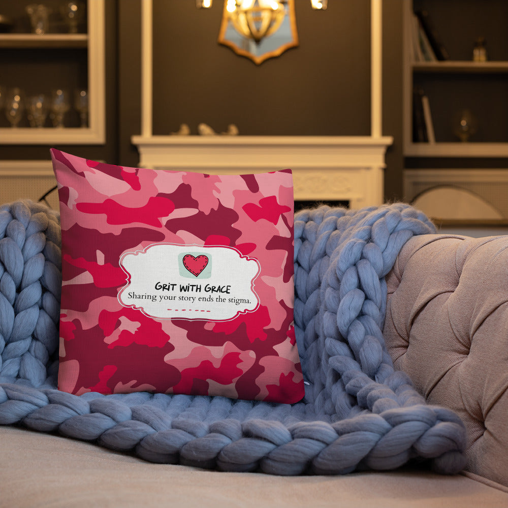 Army Enthusiast Camouflage Premium Throw Pillow
