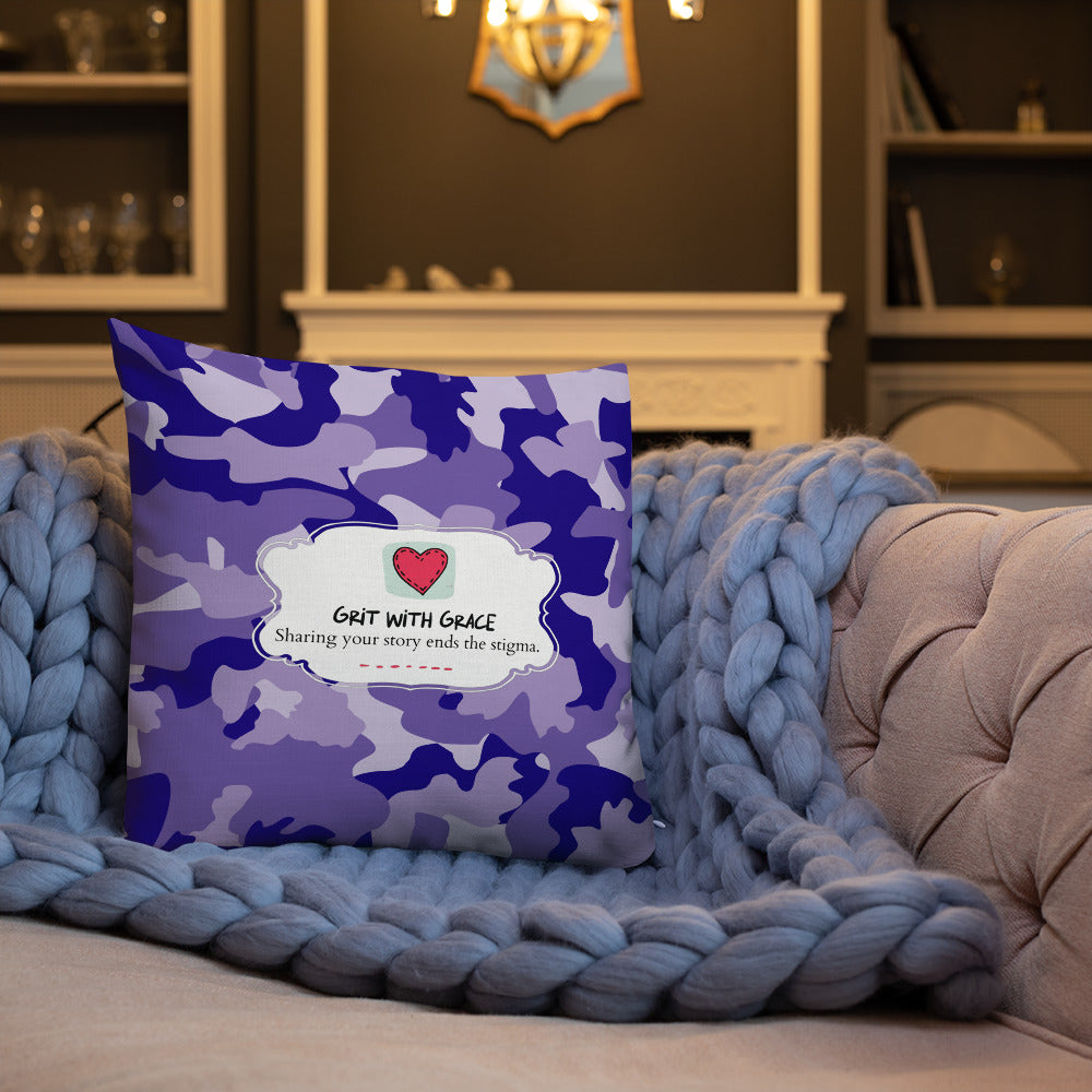 Army Enthusiast Camouflage Premium Throw Pillow