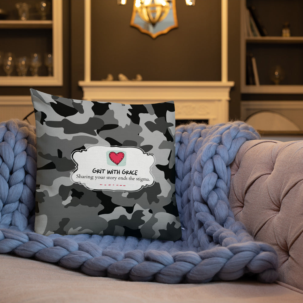 Army Enthusiast Camouflage Premium Throw Pillow