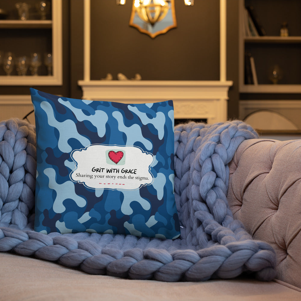 Army Enthusiast Camouflage Premium Throw Pillow