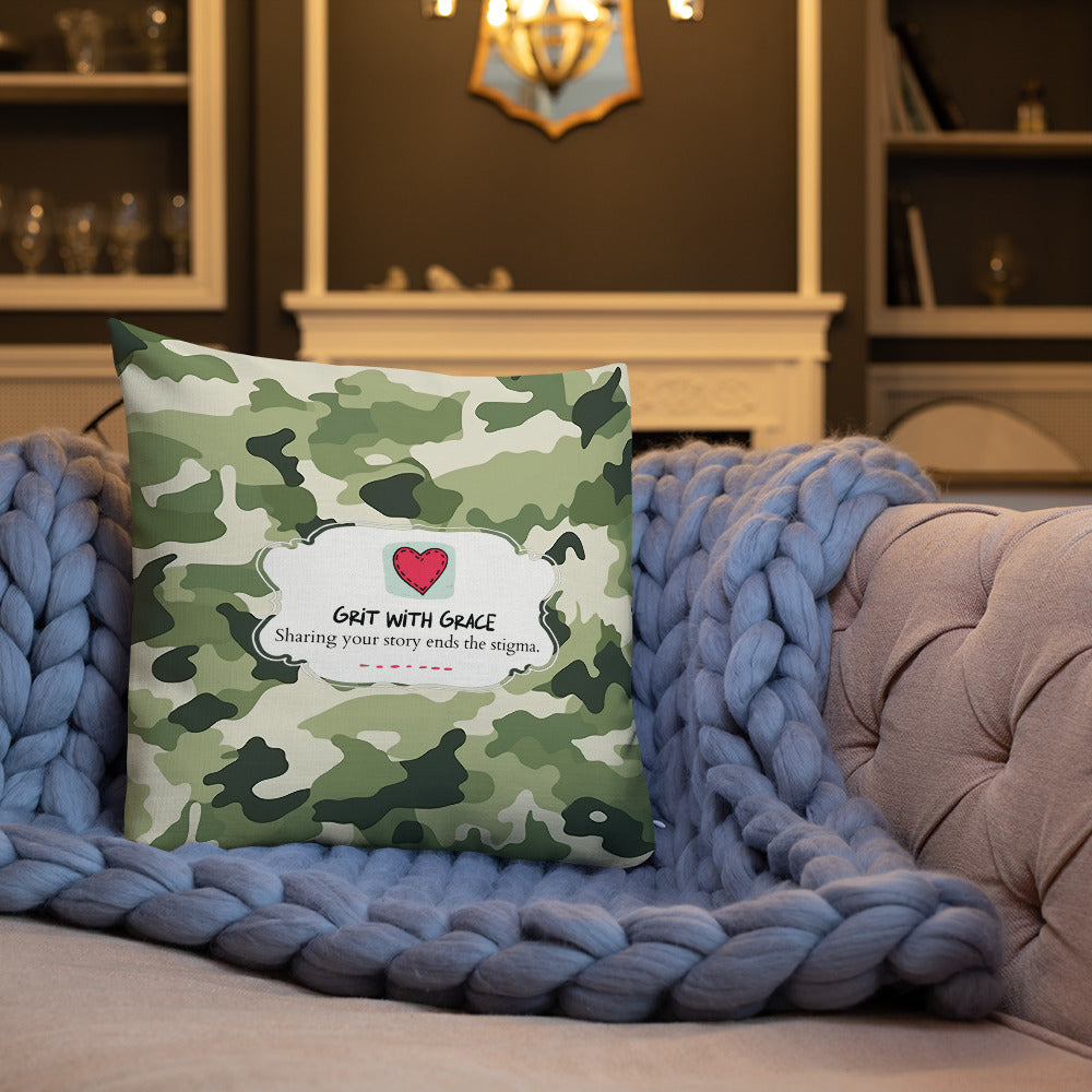 Army Enthusiast Camouflage Premium Throw Pillow