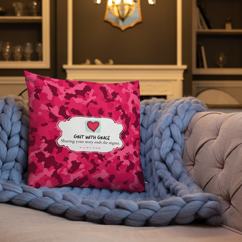 Army Enthusiast Camouflage Premium Throw Pillow