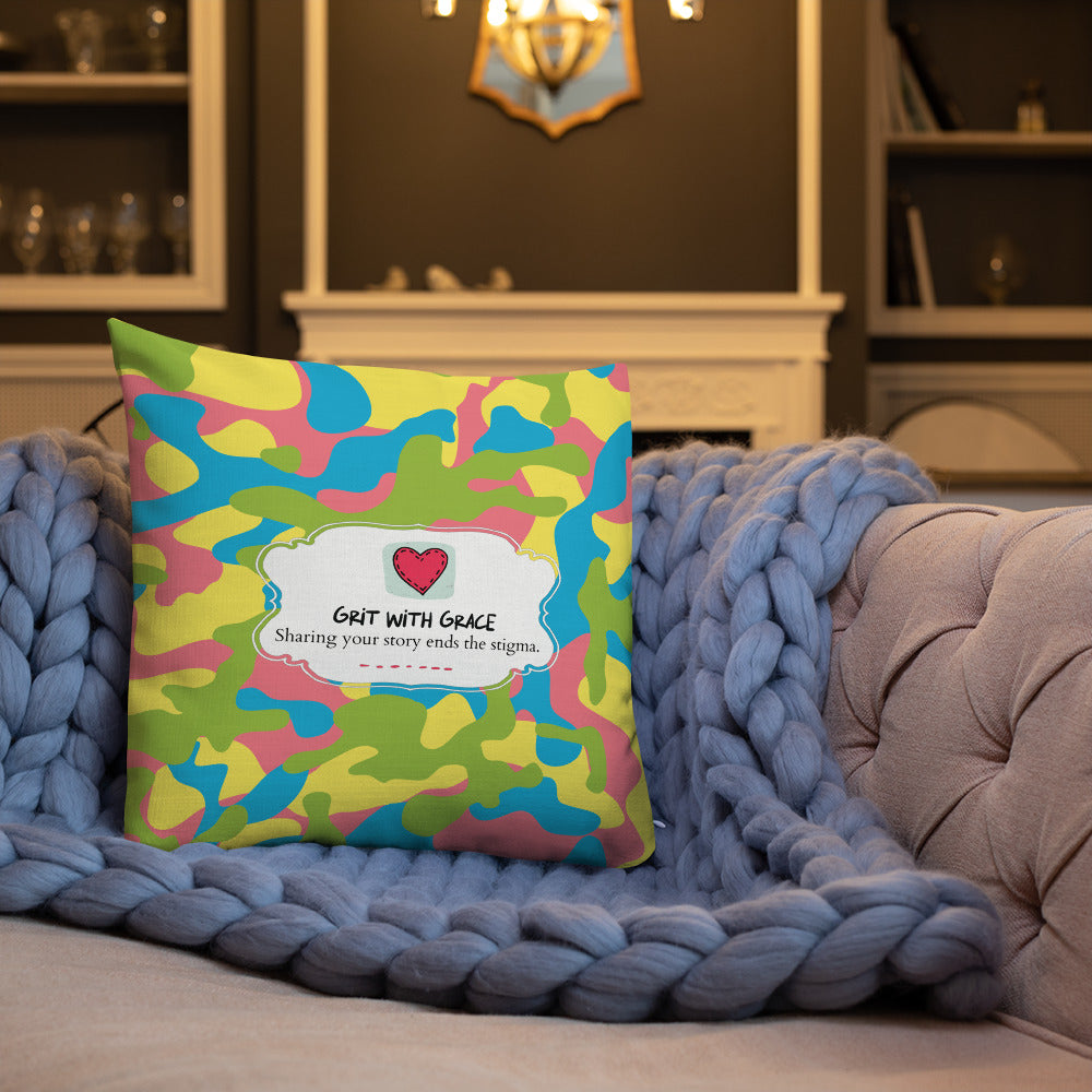 Army Enthusiast Camouflage Premium Throw Pillow