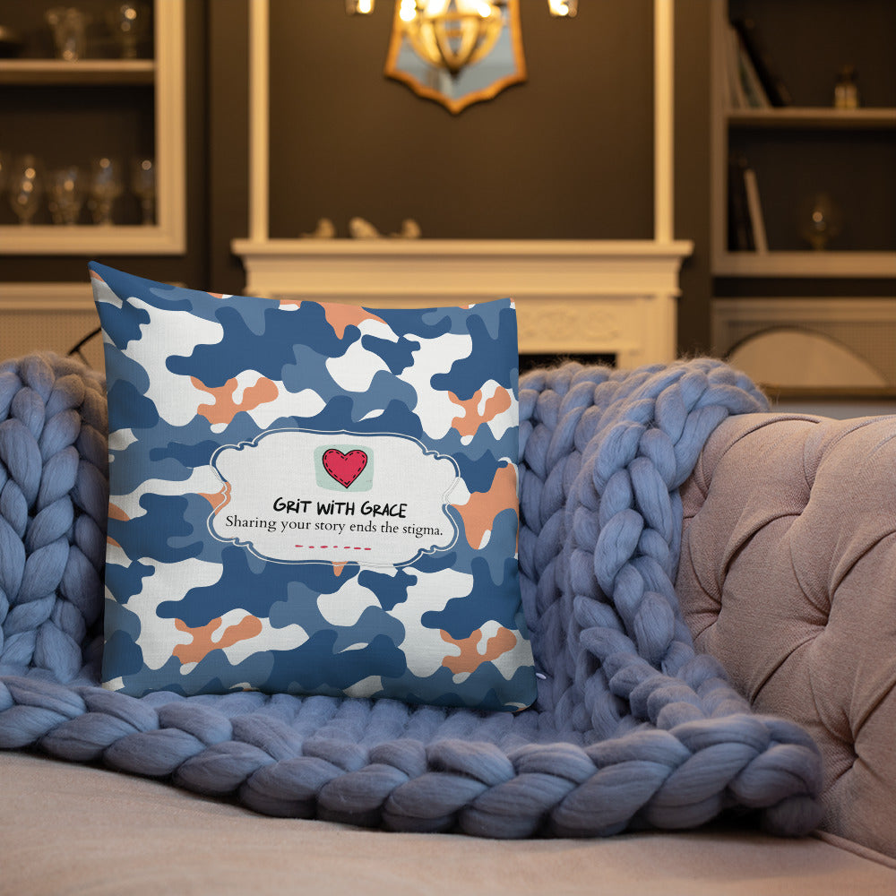 Army Enthusiast Camouflage Premium Throw Pillow
