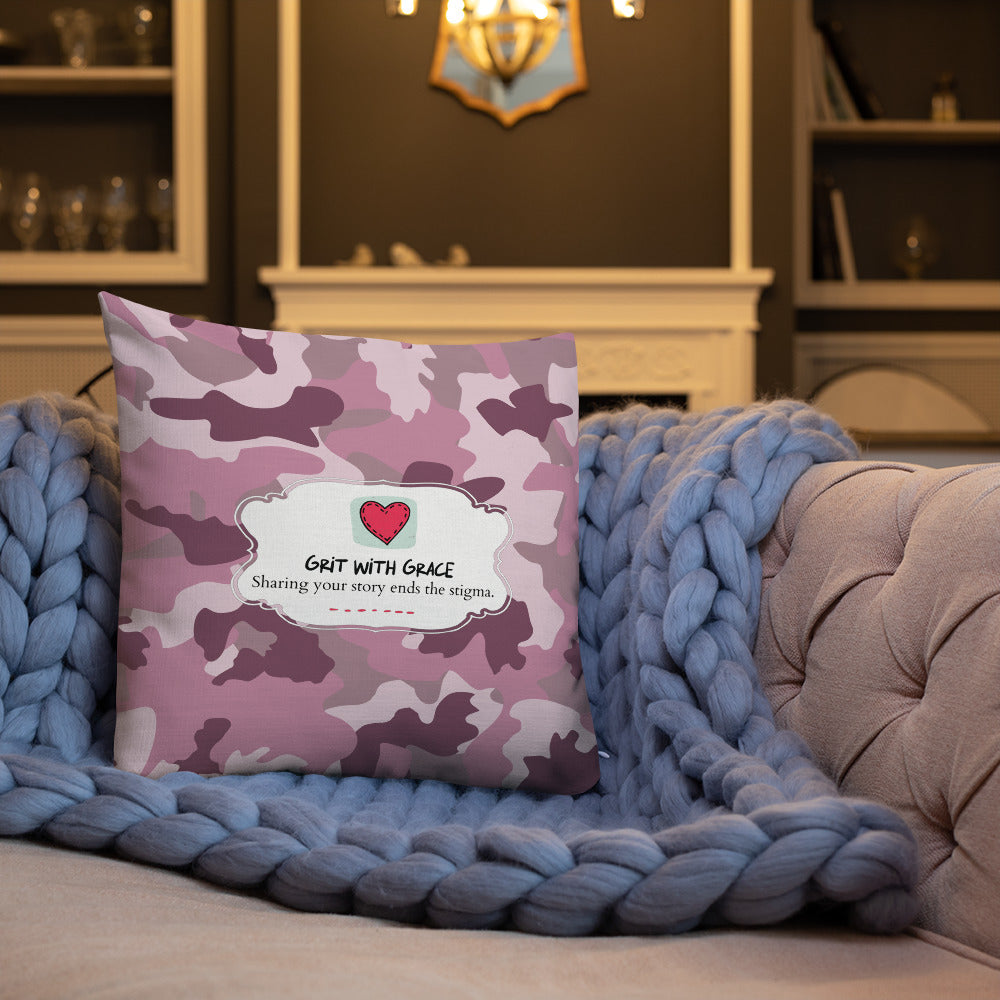 Army Enthusiast Camouflage Premium Throw Pillow